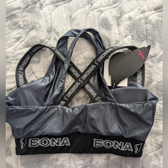 NWT Bonafide Sports Bras Heart Crush Top Steel - Picture 4 of 7